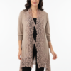 cashmere knitted women's shrug with border french lace (free size)