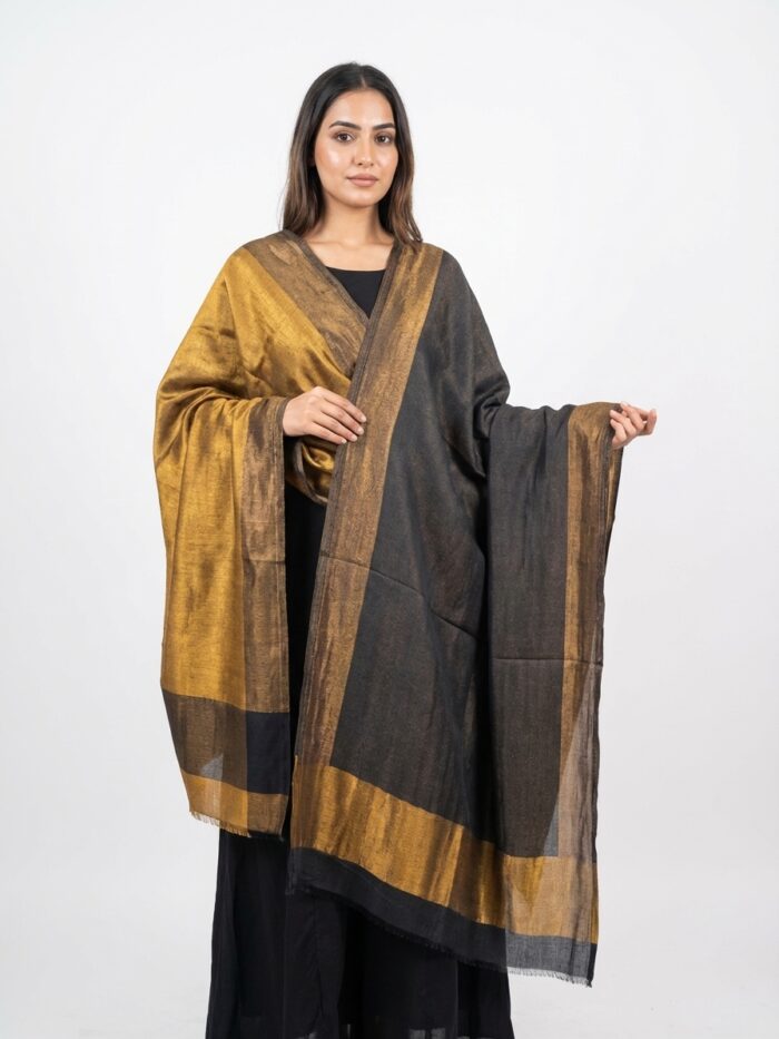 Pashmina Zari Reversible Border Stole