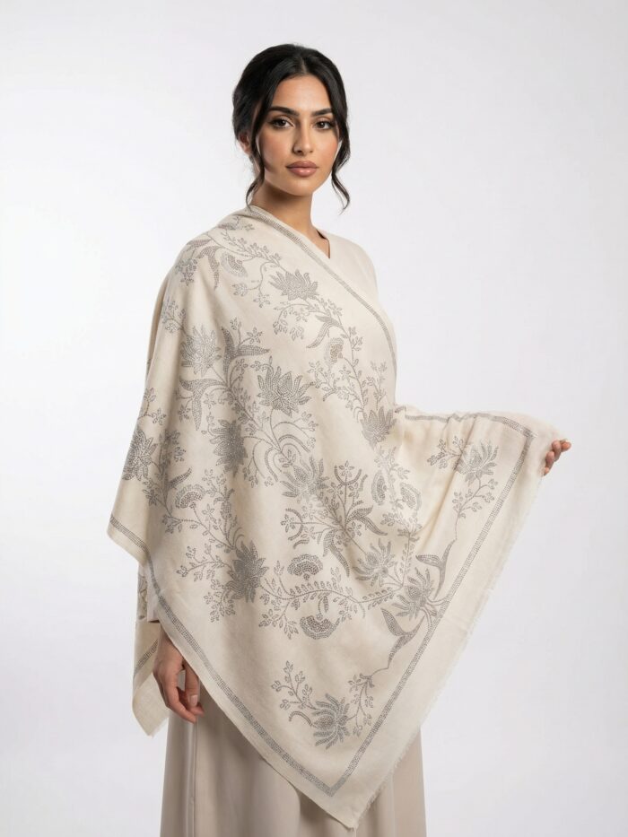 Pashmina Shawl With Swarovski Embellishments All-Over