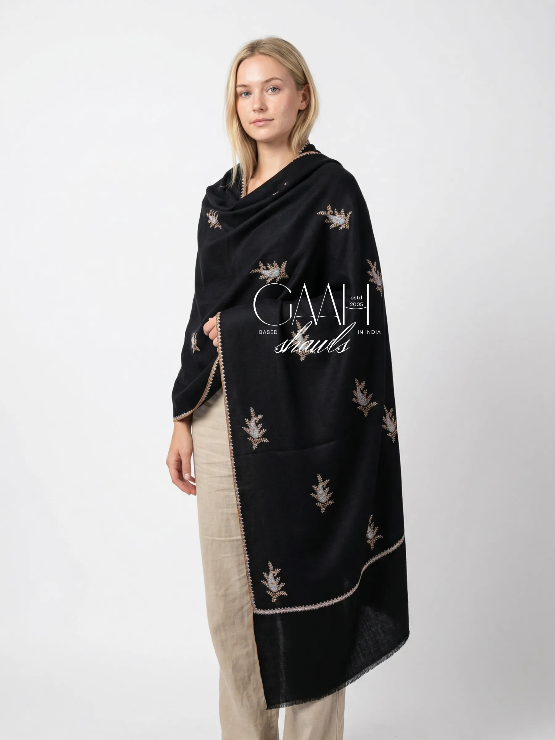 pure pashmina sozni embroidered shawl