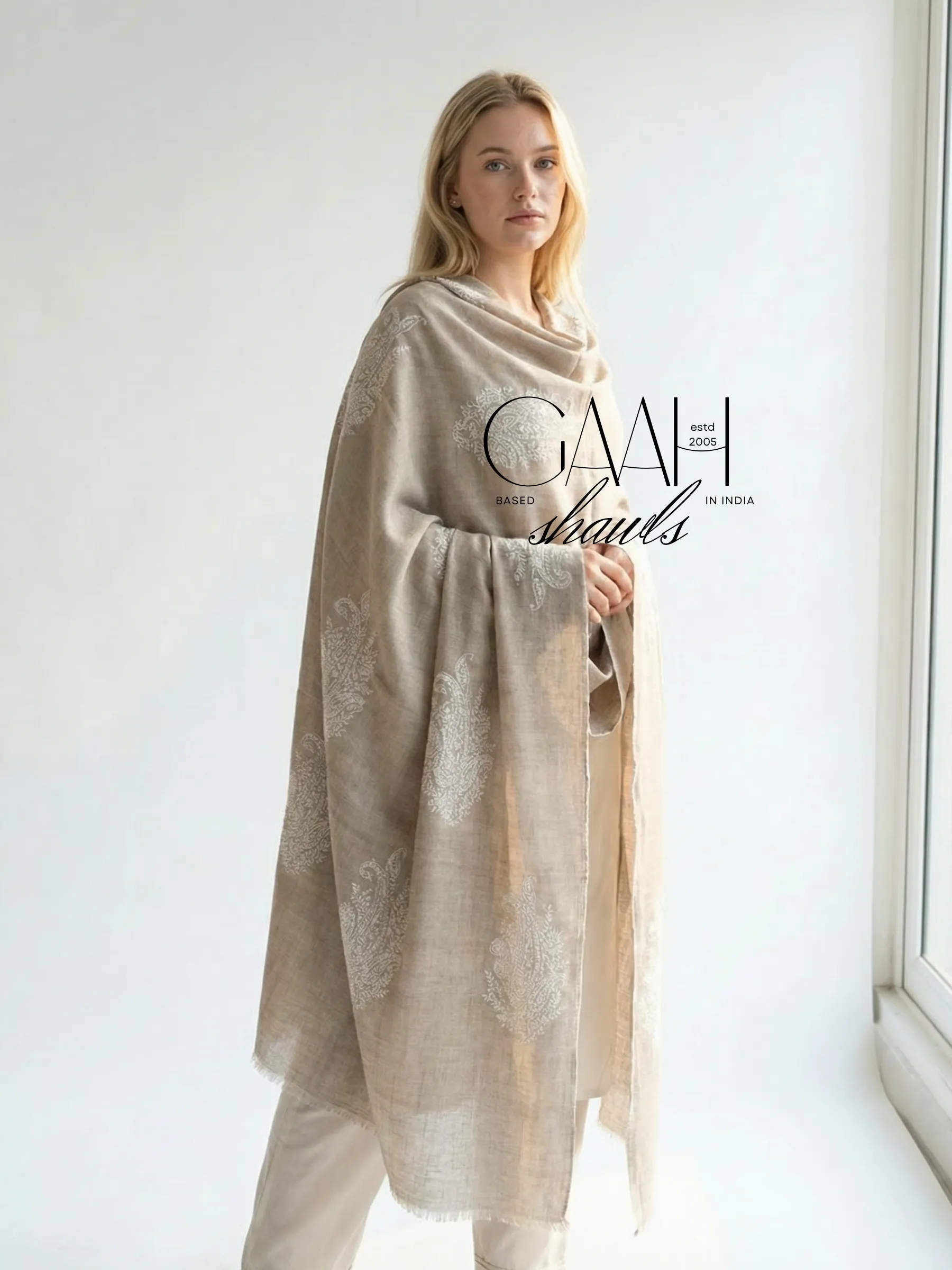 pure pashmina shawl with hand sozni embroidery