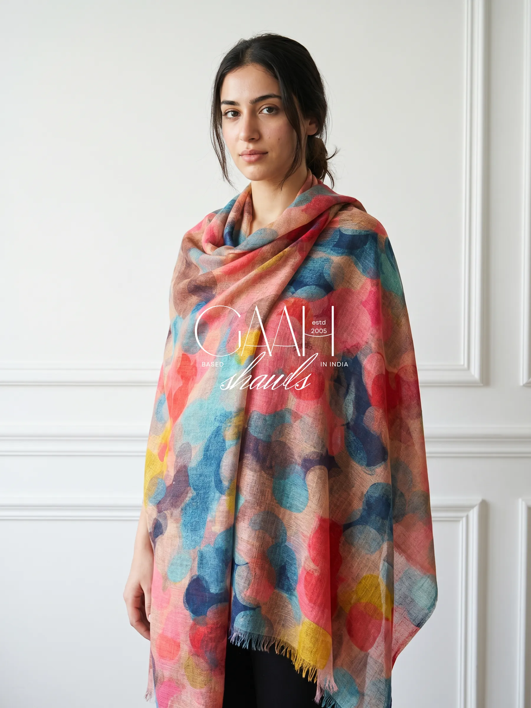 Digital Printed Cashmere Shawl Digital Printed Cashmere Shawl