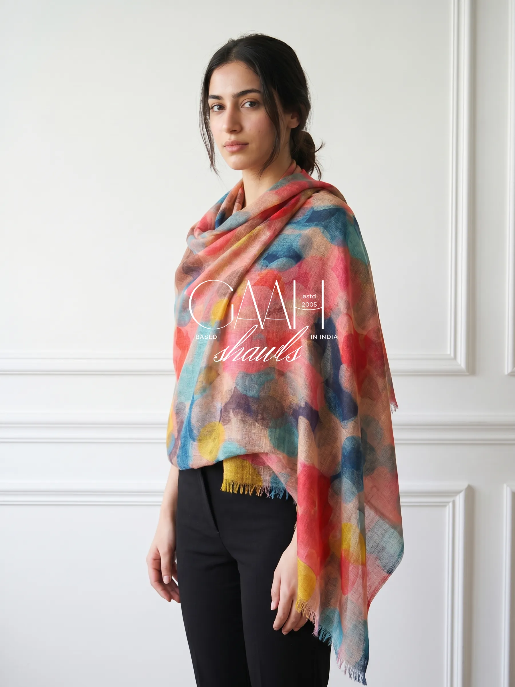 Digital Printed Cashmere Shawl Digital Printed Cashmere Shawl