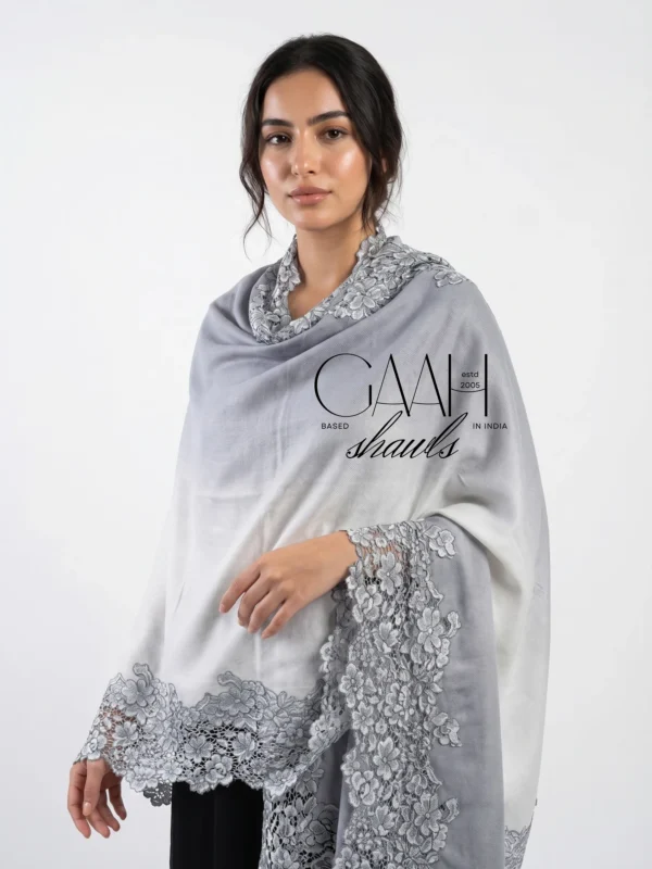 Pashmina Shawl With Four Side Lace