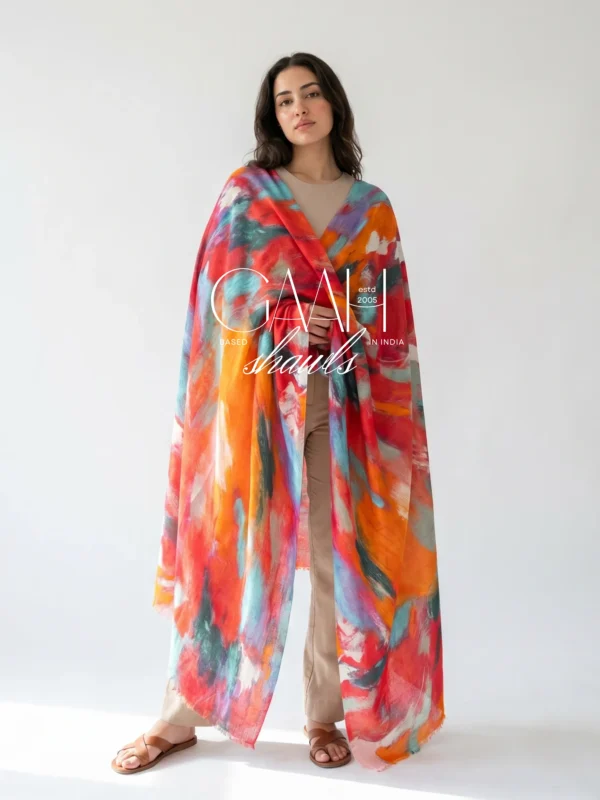 Digitally Printed Cashmere Shawl
