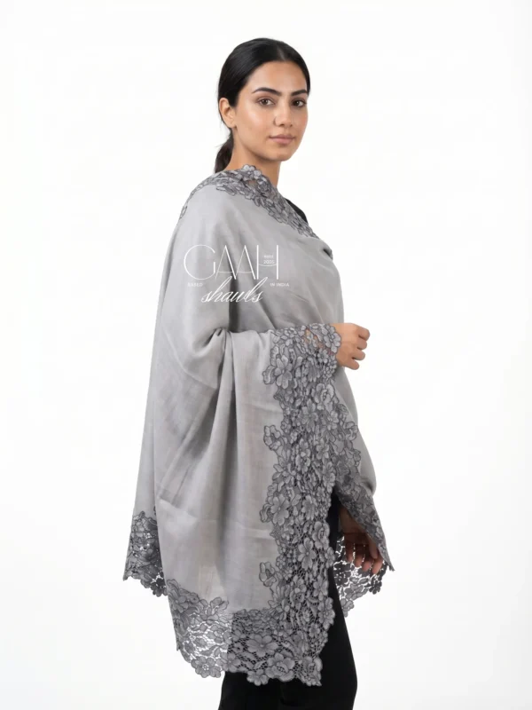 Pashmina Lace Shawl With Four Side Lace