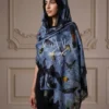 Artistic Print Swarovski Lace Pashmina Shawl Artistic Print Swarovski Lace Pashmina Shawl