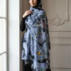 Artistic Print Swarovski Lace Pashmina Shawl Artistic Print Swarovski Lace Pashmina Shawl