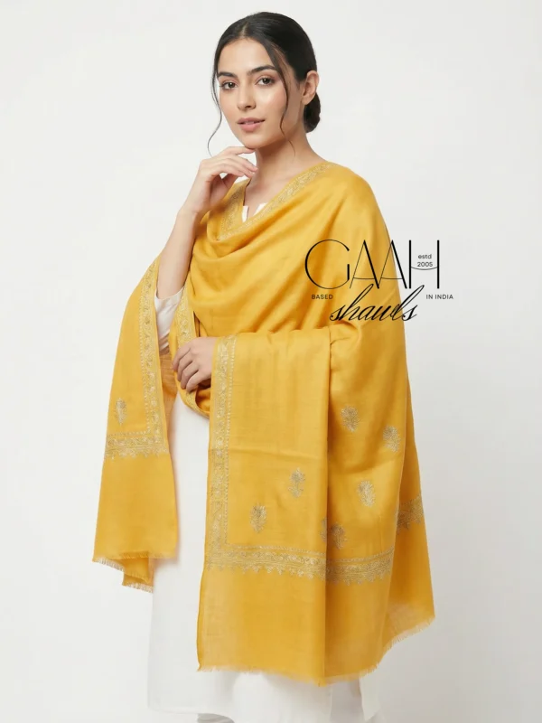 Handmade Pure Pashmina Sozni Shawl