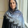 Pashmina Ombre Shawl With Swarovski and Lace Border Pashmina Ombre Shawl With Swarovski and Lace Border