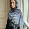 Pashmina Ombre Shawl With Swarovski and Lace Border Pashmina Ombre Shawl With Swarovski and Lace Border