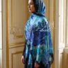 Printed Swarovski Lace Pashmina Shawl Printed Swarovski Lace Pashmina Shawl