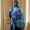Printed Swarovski Lace Pashmina Shawl Printed Swarovski Lace Pashmina Shawl