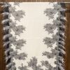 pashmina lace shawl with 4 side feathers