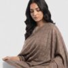 Mocha Pashmina Shawl with All-Over Spiral Swarovski Mocha Pashmina Shawl with All-Over Spiral Swarovski