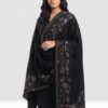 Pashmina Shawl With Floral Swarovski Border Design