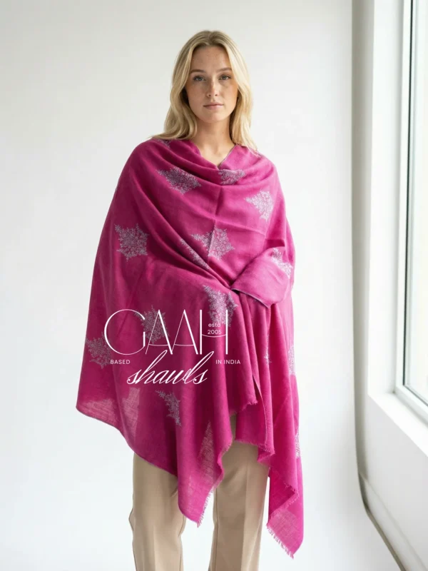 Pure Pashmina Sozni Embroidered Shawl