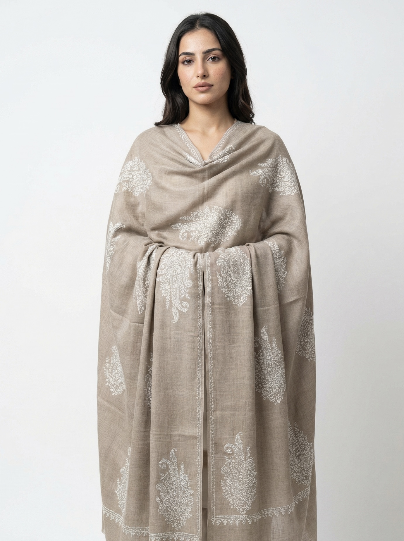 pure pashmina shawl with hand sozni embroidery