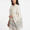 Swarovski Chevron Pashmina Shawl with Feather Trim
