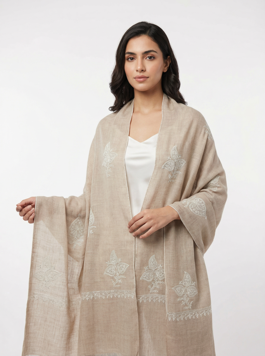 Pure Pashmina Hand Sozni Shawl