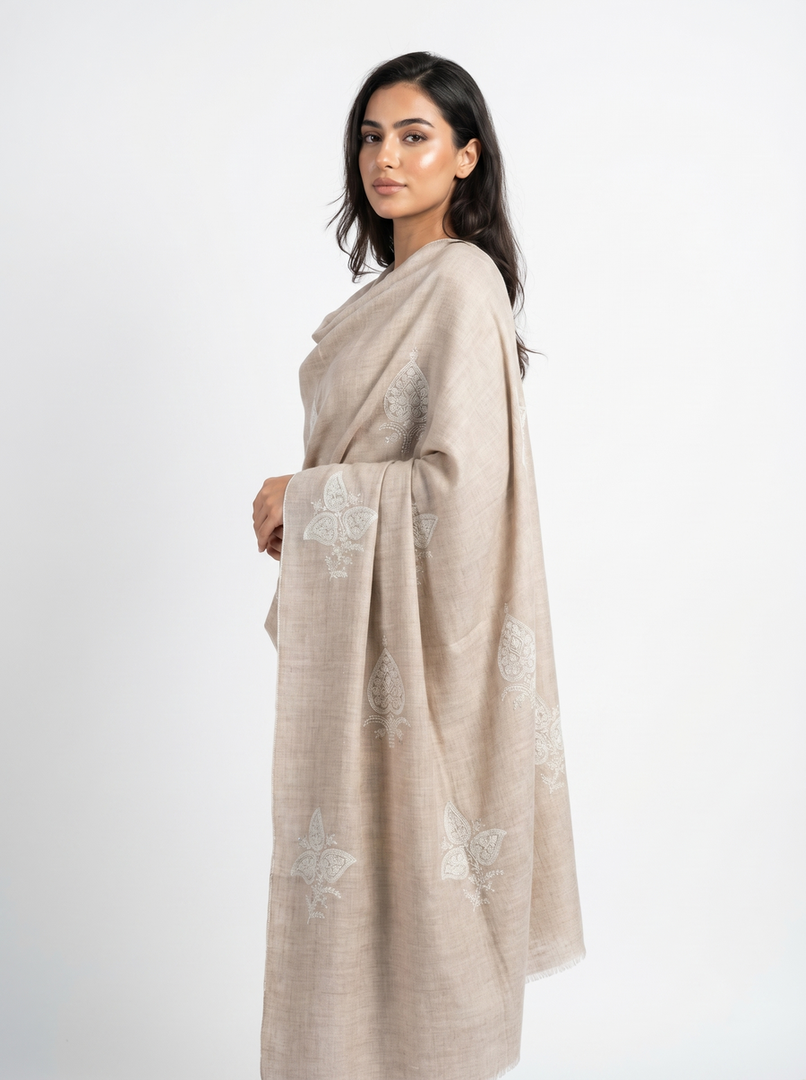 Pure Pashmina Hand Sozni Shawl