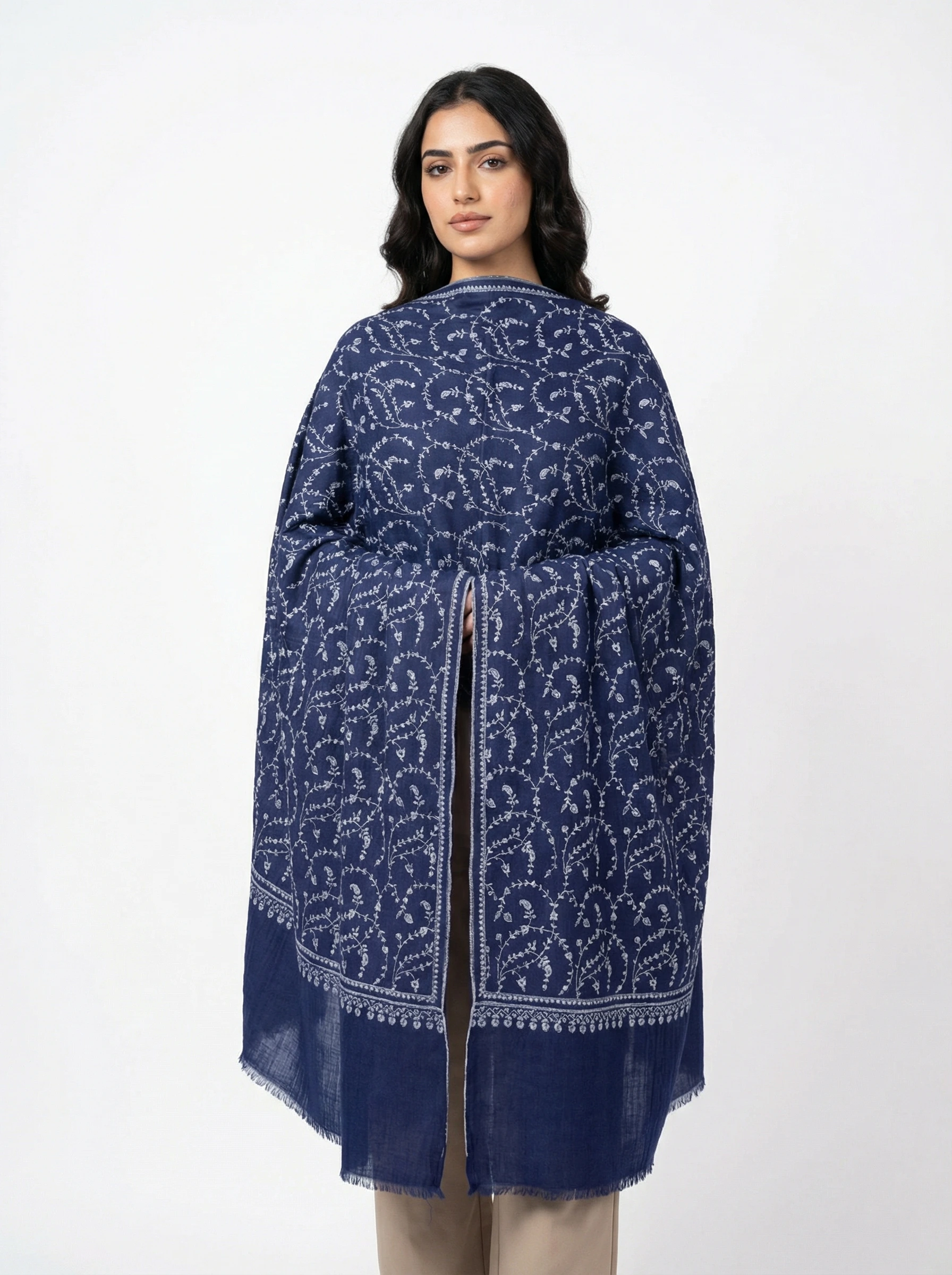 100% Pure Pashmina Hand Embroidered Shawl