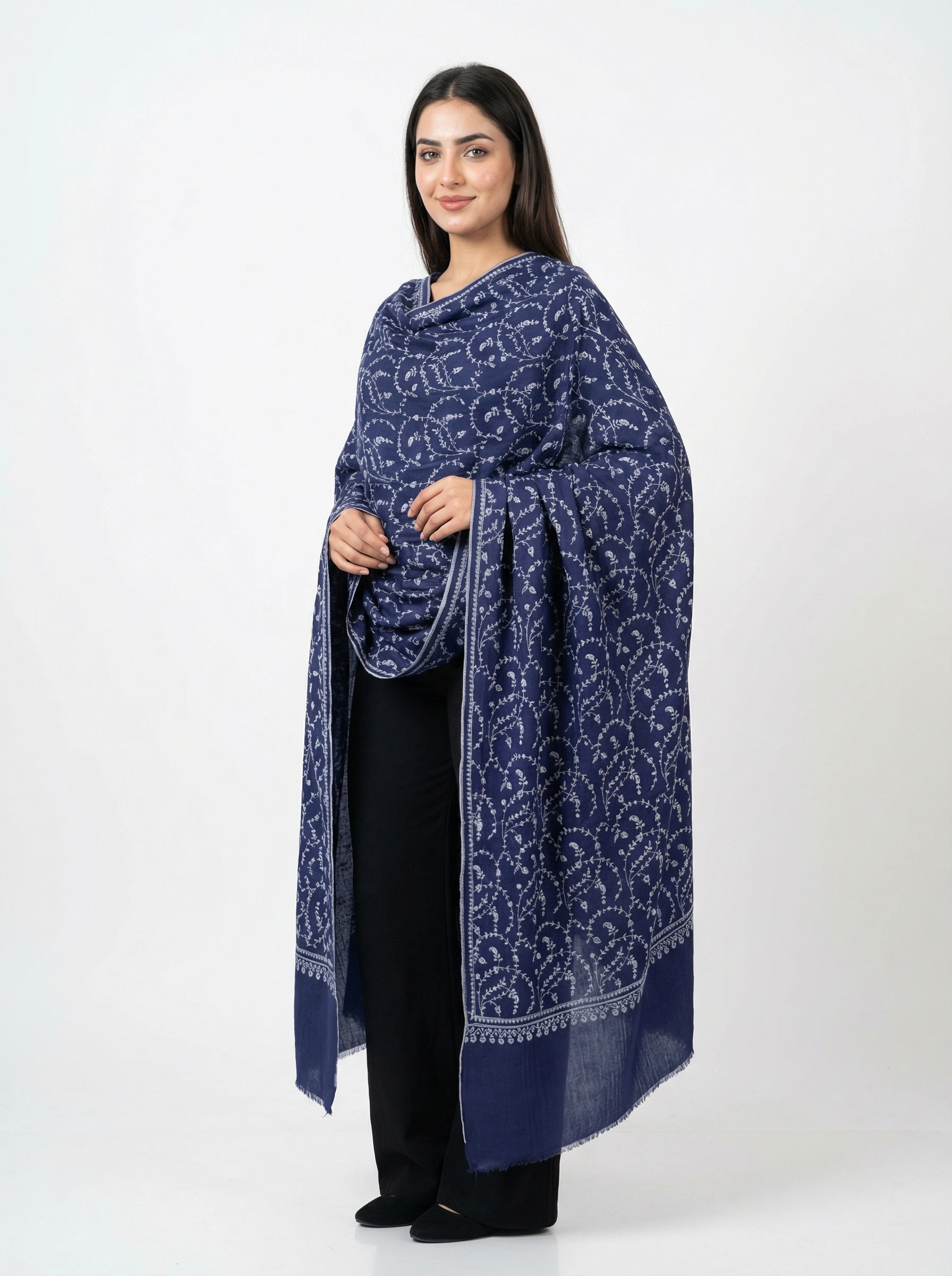 100% Pure Pashmina Hand Embroidered Shawl