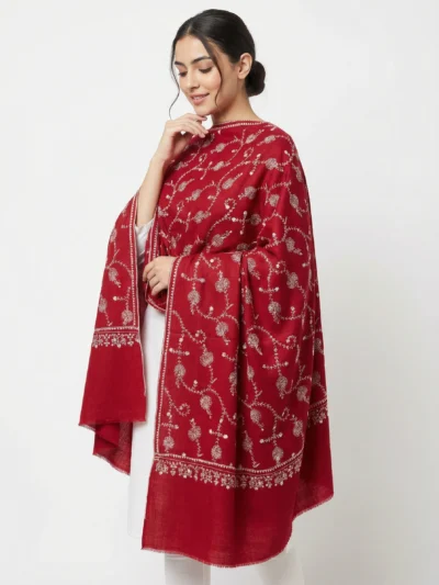 Kashmiri Hand Embroidery Pure Pashmina Shawl