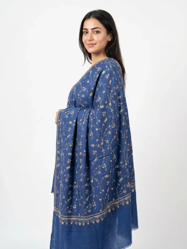 100% Pure Pashmina Shawl With Sozni Embroidery
