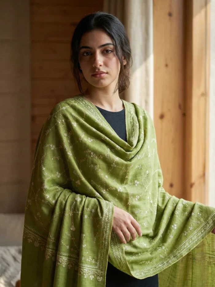 Sozni Embroidered Pure Pashmina Shawl