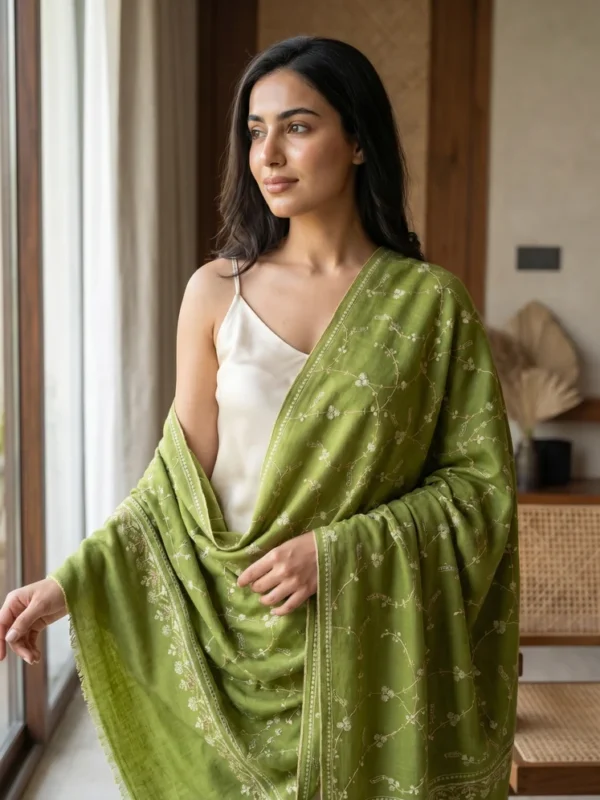 Sozni Embroidered Pure Pashmina Shawl