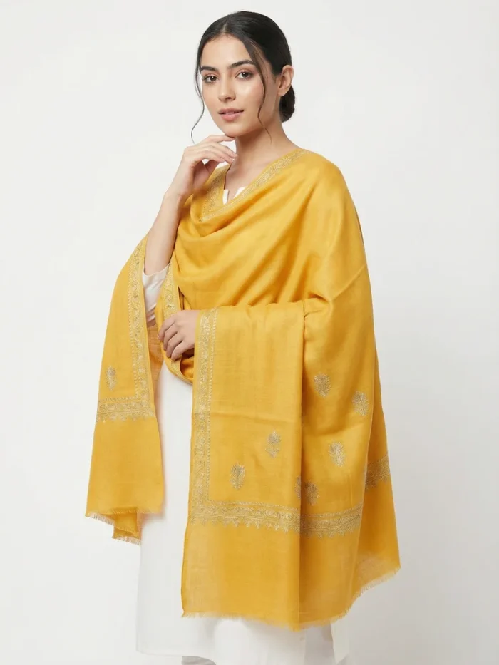 Handmade Pure Pashmina Sozni Shawl