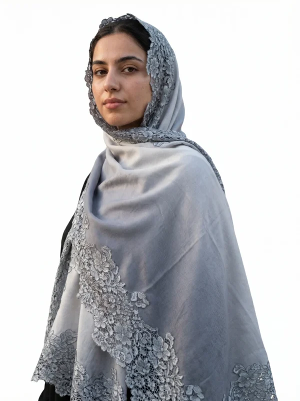 Pashmina Shawl With Four Side Lace