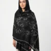 Pashmina Shawl with Lotus Swarovski Embellishments All-Over Pashmina Shawl with Lotus Swarovski Embellishments All-Over