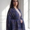 Royal Sapphire Pashmina Shawl with Gold Floral Swarovski Royal Sapphire Pashmina Shawl with Gold Floral Swarovski