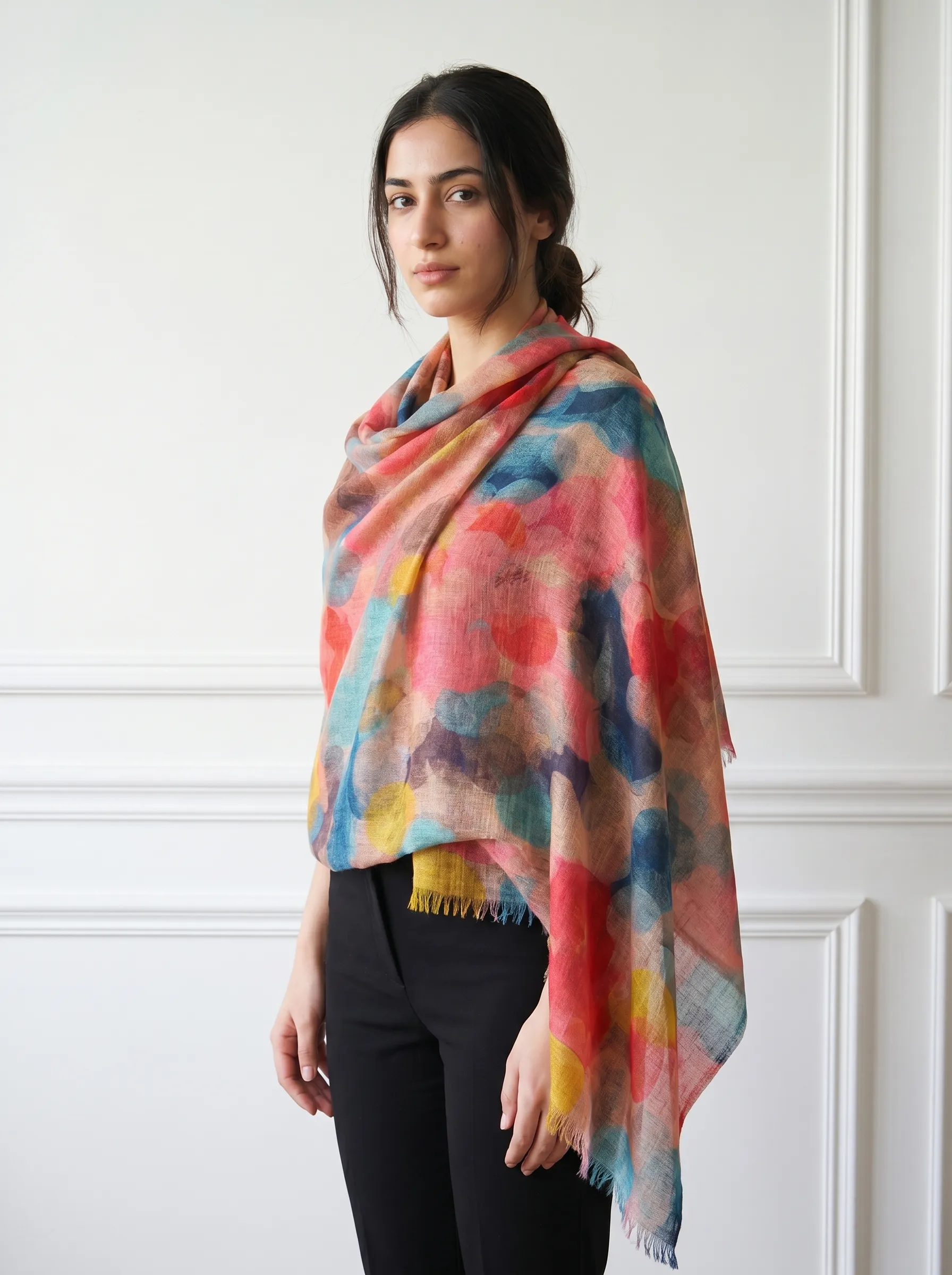 Digital Printed Cashmere Shawl