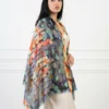 Multicolored Digitally Printed Cashmere Shawl