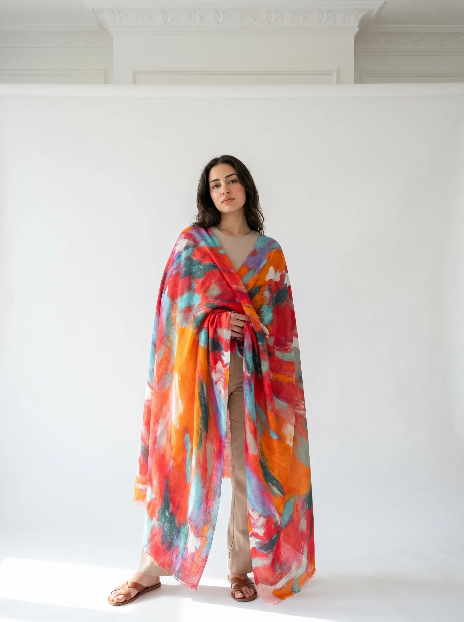 Digitally Printed Cashmere Shawl