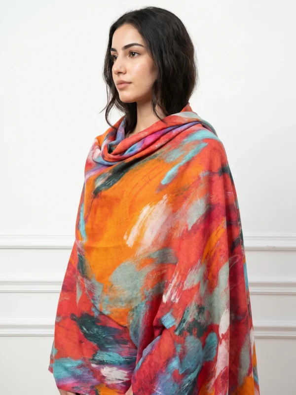 Digitally Printed Cashmere Shawl