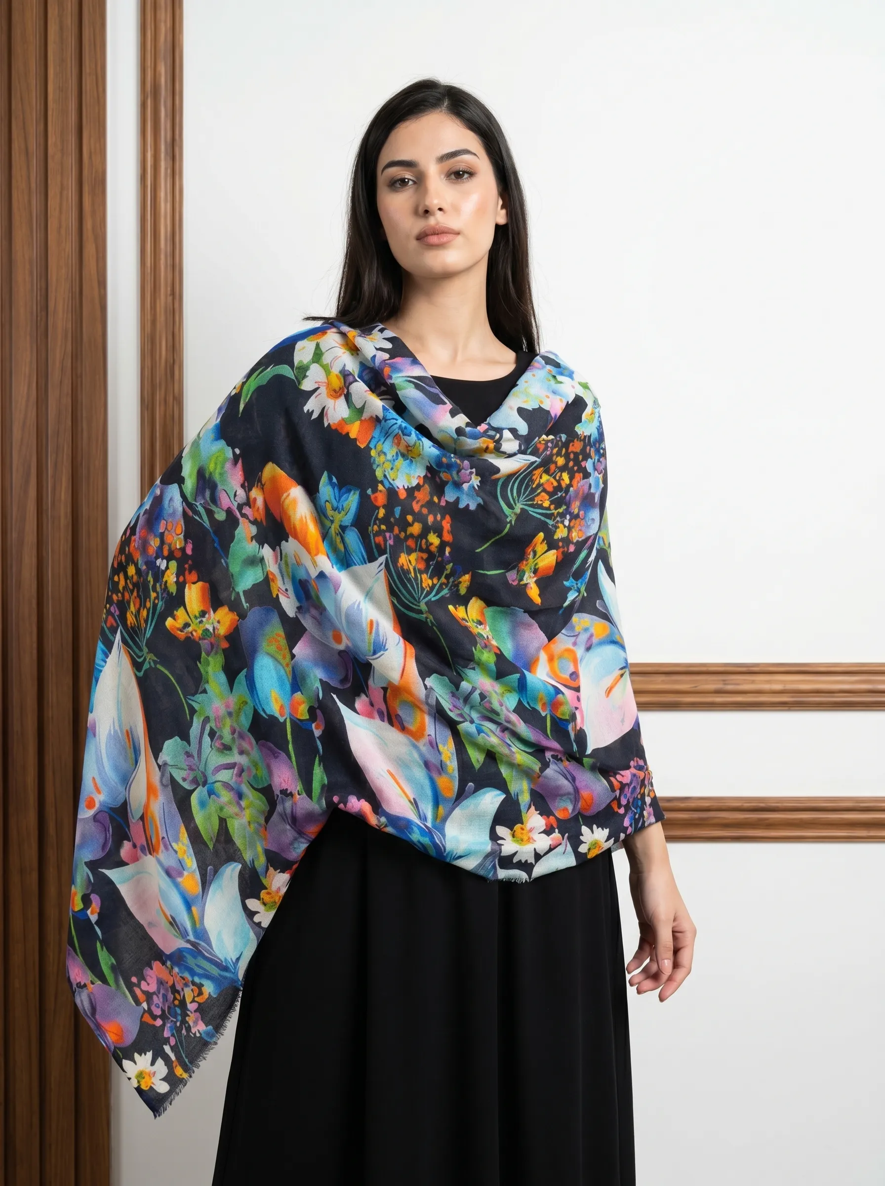 Digitally Printed Cashmere Shawl