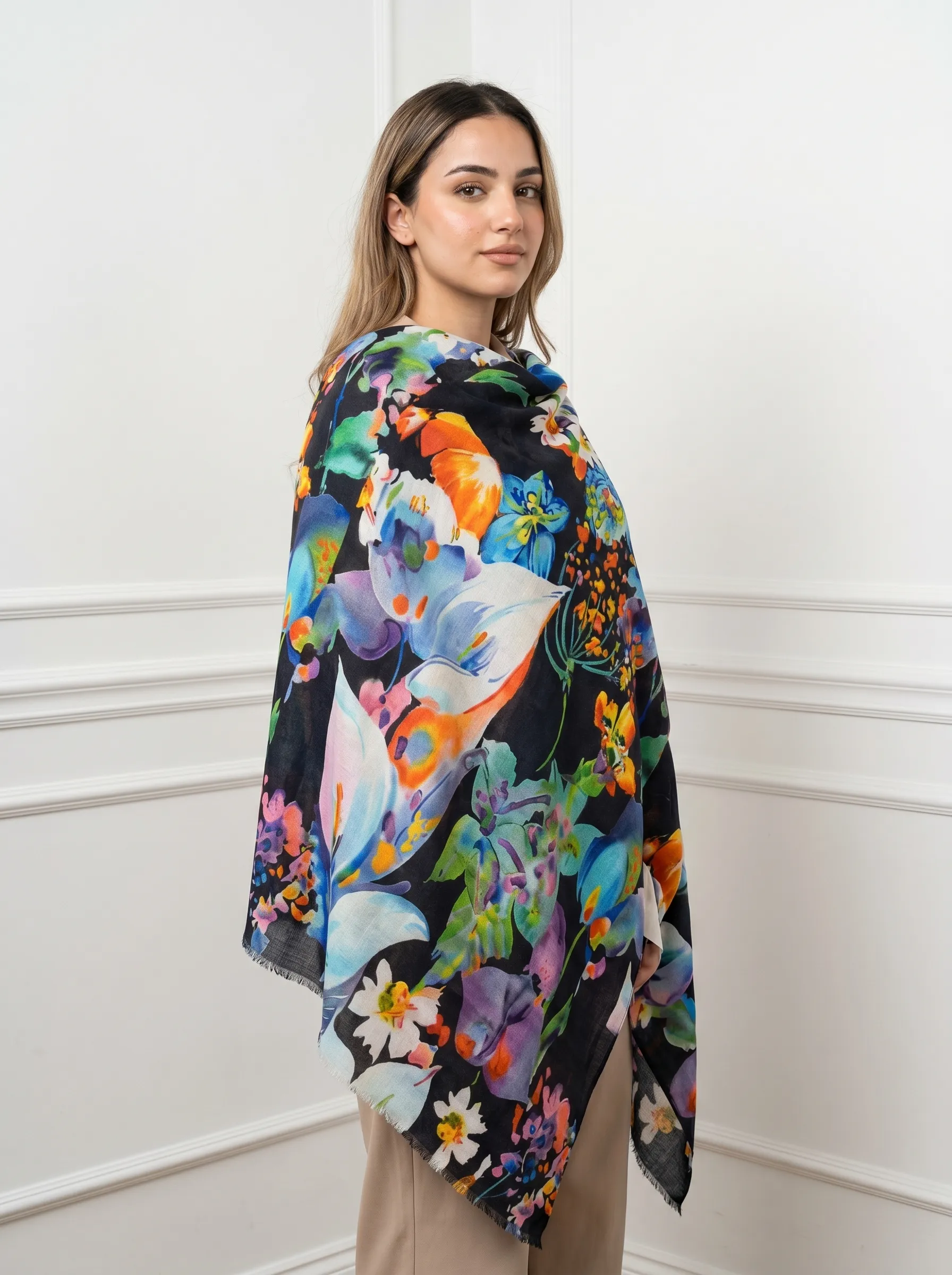 Digitally Printed Cashmere Shawl