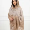 Champagne Gold Ombre Swarovski Lace Pashmina Shawl