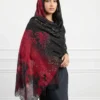 Midnight Ruby Ombre Swarovski Lace Pashmina Shawl