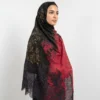 Midnight Ruby Ombre Swarovski Lace Pashmina Shawl