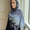 Pashmina Shawl With Swarovski And lace Detailing