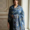 Pashmina Ombre Shawl With Swarovski and Lace Border