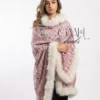 Kani Pashmina Shawl With Four Side Fur Trim