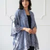 Cashmere Knitted Cape With Lace