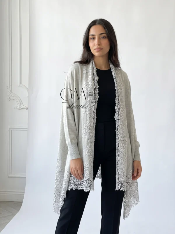 Cashmere Knitted Lace Shrug