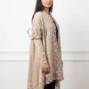 Cashmere Knitted Shrug With Floral Lace Border Cashmere Knitted Shrug With Floral Lace Border